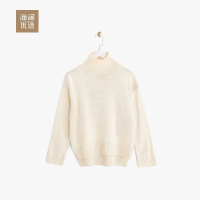 秋季女士半高领套头毛衣针织打底衫海澜优选