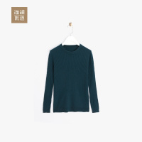 秋季女士净色基础内搭打底长袖针织衫海澜优选