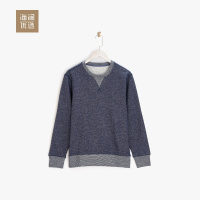 圆领套头卫衣男士秋季舒适透气毛圈宽松卫衣海澜优选
