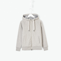 秋冬简约加绒抽绳连帽拉链开衫女士夹克海澜优选