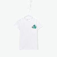 2019春夏短袖T恤女士棉质休闲时尚刺绣圆领上衣海澜优选