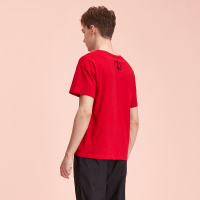 2019春夏短袖T恤男士刺绣纯色棉质圆领上衣海澜优选