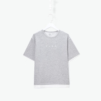 2019春夏短袖T恤男士韩版潮流刺绣棉质圆领上衣海澜优选