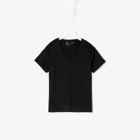 2019春夏舒适棉质鸡心领女士短袖T恤海澜优选