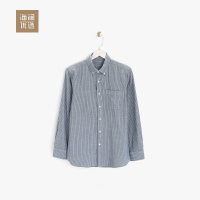 牛津纺长袖衬衫男海澜优选