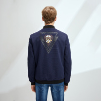 Hieiika 海一家男装2019春季简约趣味卡通印花夹克