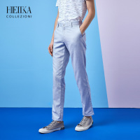 Hieiika海一家男装2019夏季长裤简约清新微弹宽松纯色休闲裤