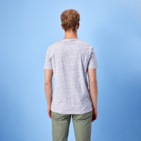 Hieiika 海一家男装2019夏季简约字母口袋装饰休闲袖T恤