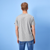 Hieiika 海一家男装2019夏季简约字母印花休闲舒适短袖T恤