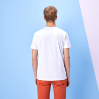 Hieiika 海一家男装2019夏季简约字母印花清爽舒适短袖T恤