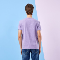 Hieiika 海一家男装2019夏季简约休闲字母印花日常舒适圆领短袖T恤