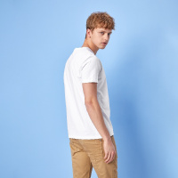 Hieiika 海一家男装2019夏季字母趣味动物印花短袖T恤