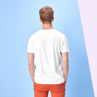 Hieiika 海一家男装2019夏季时尚撞色印花日常休闲短袖T恤