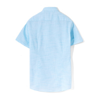 Hieiika 海一家2019夏季简约清新日常休闲绣标点缀短袖衬衫