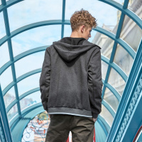 Hieiika 海一家2019秋季男士时尚连帽字母印花基础日常休闲夹克
