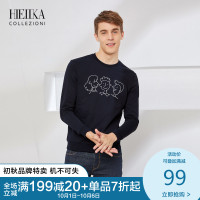 海一家2019秋季休闲个性卡通人物头像宽松日常卫衣男