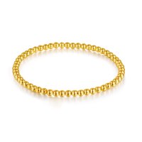 鑫万福 热卖转运珠18K金手链圆珠百搭款优雅K金手链