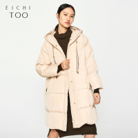 爱居兔冬季女装廓形中长款版型羽绒服