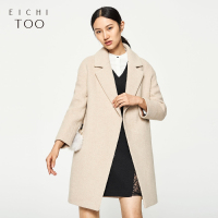 爱居兔冬季女装卡其中长款大衣