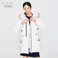 爱居兔冬季女装中长款版型时尚羽绒服