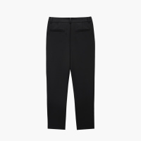 EICHITOO爱居兔秋季女装经典黑色收脚休闲长裤EKCAJ3H012A