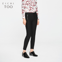 EICHITOO爱居兔冬装女装紧身时尚黑色打底长裤