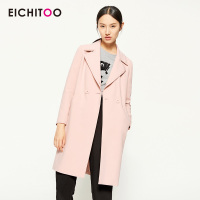 爱居兔秋装女装粉红时尚大衣