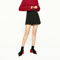 EICHITOO爱居兔秋季女装时尚黑色短单裙