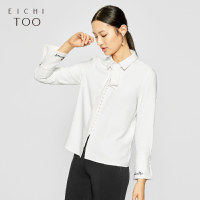 爱居兔冬装女装时尚绣花装饰长袖衬衫