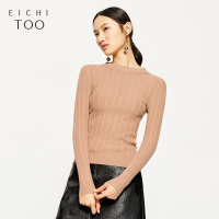 爱居兔秋季女装修身长袖针织衫