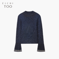 EICHITOO爱居兔冬装喇叭袖短款长袖常规款打底针织衫