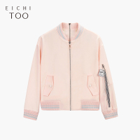 2019爱居兔春季女装简约清新粉色棒球服