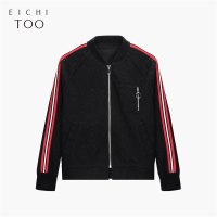 2019爱居兔春装女装织带拼接撞色短款棒球服