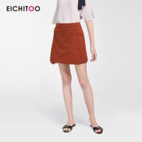 爱居兔2019夏季女装A字微弹面料短款半身裙