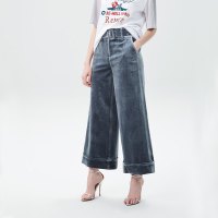 2019爱居兔秋季女装顺色腰带设计阔腿裤