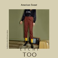 2019爱居兔秋季女装可脱卸腰带休闲裤