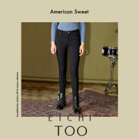 2019爱居兔秋季女装经典黑色修身休闲打底裤