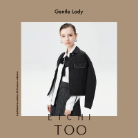 2019爱居兔秋季女装挺括翻领设计 牛仔外套