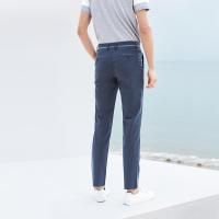 HLA海澜之家中腰直筒休闲裤2018春季新品修身舒适休闲长裤男HKCAD1E097A