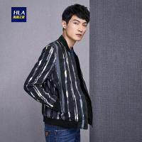 HLA海澜之家棒球领双面穿夹克2018秋季新品时尚有型男士外套HWJAJ3E445A