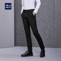 HLA海澜之家净色水洗休闲裤2018秋季新品中腰休闲长裤男HKCAD3E200A