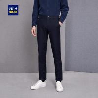 HLA海澜之家净色水洗休闲裤2018秋季新品中腰休闲长裤男HKCAD3E197A