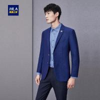 HLA海澜之家时尚花纹休闲西服2018秋季新品平驳领修身单西外套男HWXAD3E068A