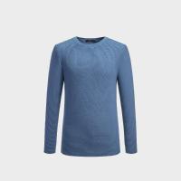 HLA海澜之家圆领休闲长袖T恤2018秋季新品舒适提花T恤男士HNTAD3E046A