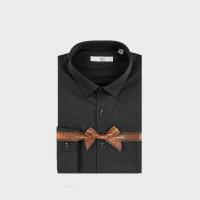 HLA海澜之家低时尚免烫衬衫2018秋季新品长袖正装衬衫男HNCGD3E030A