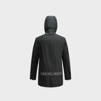 HLA海澜之家时尚连帽款风衣2018秋季新品中长款防风外套男HWFAD3E029A