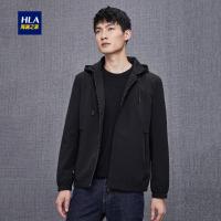 HLA海澜之家时尚连帽夹克2018秋季新品休闲外套男HWJAD3E191A