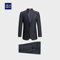 HLA/海澜之家平驳领礼服套装2018秋季新品典雅婚庆礼服套装男HTXAD3E020A