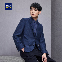 HLA海澜之家针织印花休闲单西2018秋季新品舒适时尚外套男HWXAD3E096A