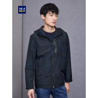 HLA海澜之家连帽花纹夹克2018秋季新品时尚休闲男士外套HWJAD3E232A
